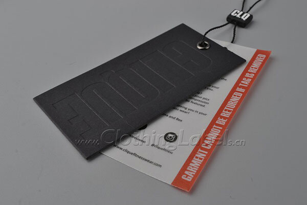 Plastic hang tags for fashion brands