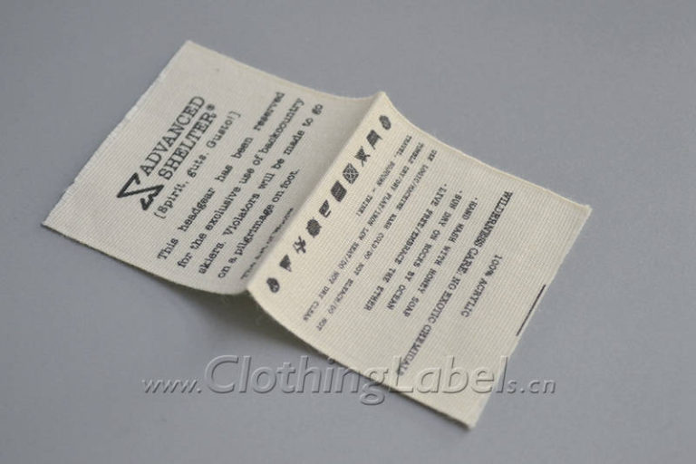 Cotton care label for clothing | ClothingLabels.cn