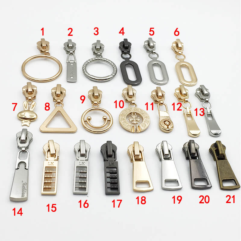 Custom Metal Zipper Pulls for Brands | ClothingLabels.cn