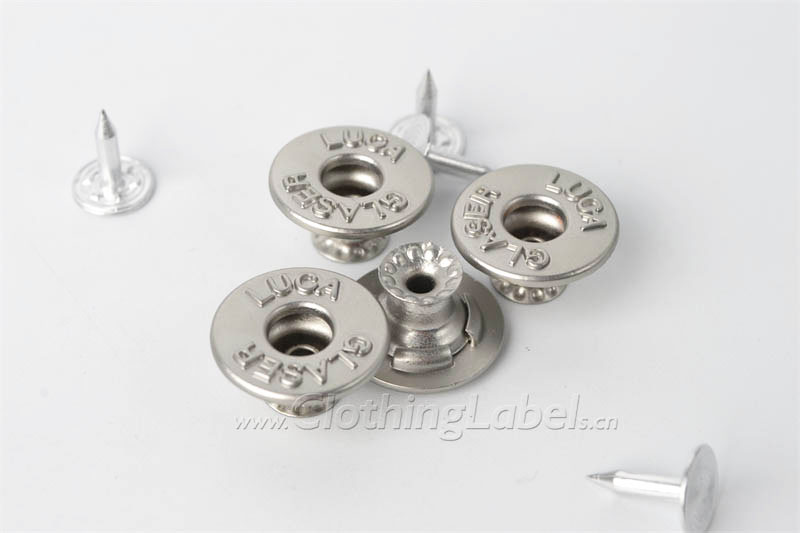 Custom Metal Tack Buttons for Jeans